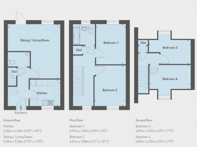 Floor plan 4 bedroom house - artist's impression subject to change